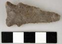 Flint projectile point, side notched