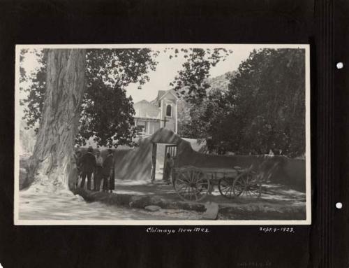 Scan of page from Judge Burt Cosgrove photo album. Chimayo New Mex. Sept. 9-1923
