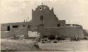 Scan of page from Judge Burt Cosgrove photo album.Mission Church Laguna Pueblo New Mex. Aug.11-1920