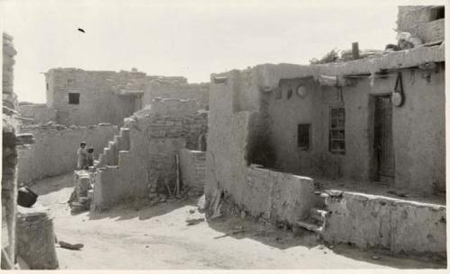 Scan of page from Judge Burt Cosgrove photo album.Oraibi Pueblo Arizona August 1923