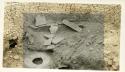 Scan of page from Judge Burt Cosgrove photo album.Kiva-Dead River, Puerco of the West Ariz.