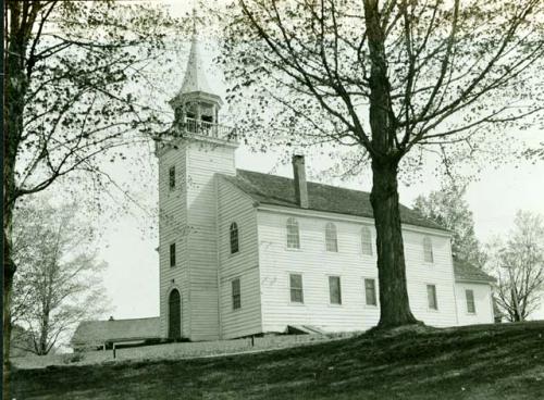 Scan of page from Judge Burt Cosgrove photo album.Old St. Peters Protestant Episcopal Church at HobartN.Y. Erected 1801. This parish for the towns of Stamford, Harpersfield and Kortright was organized in 1794.