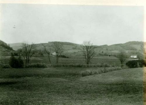 Scan of page from Judge Burt Cosgrove photo album.May 17 1934 Headwaters of Delaware River near Hobart N.Y.