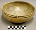 Restored polychrome pottery bowl