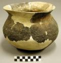 Ceramic jar, plain, flared rim, reconstructed