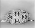 Oval basketry tray