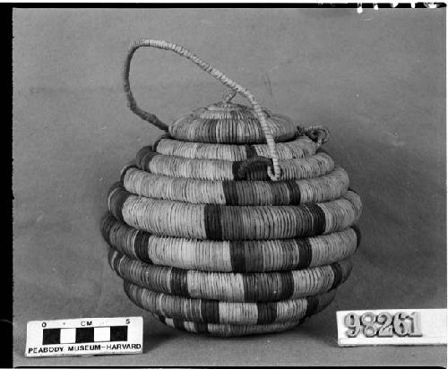 Lidded globular basket from the collection of H. Page, 1927