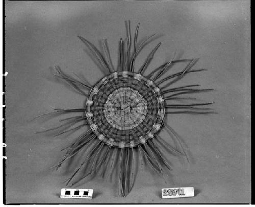 Unfinished tray or plaque from the collection of J.W. Fewkes and T.V. Keam, 1892