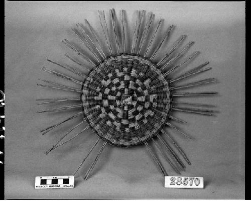 Unfinished tray or plaque from the collection of J.W. Fewkes and T.V. Keam, 1892