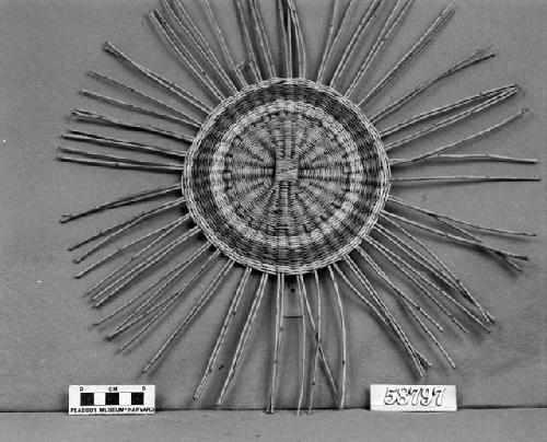 Unfinished tray or plaque from the collection of J.W. Fewkes and T.V. Keam, 1892