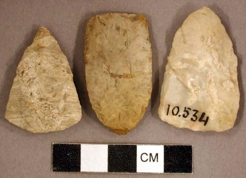 Chipped stone, projectile points, triangular