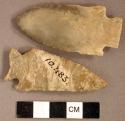 Chipped stone, projectile points, corner-notched