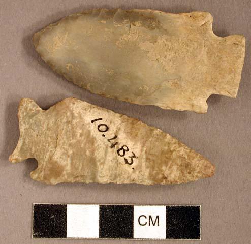 Chipped stone, projectile points, corner-notched