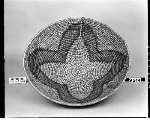 Shallow basket or "wedding" basket made by Paiute for Navajos
