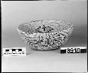 Small bowl from the collection of W.Z. Park. Coiled, three-rod foundation, non-interlocking stitches.