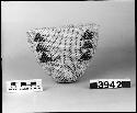 Individual mush bowl from the collection of W.Z. Park. Diagonal twined.