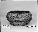 Basket bowl, from the collection of Mrs. P.D. Orcutl, 1914. Open coiled, one-rod foundation.