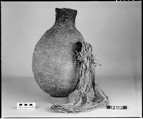 Water jug from the collection of E. Palmer, 1877. Coiled, pitched.