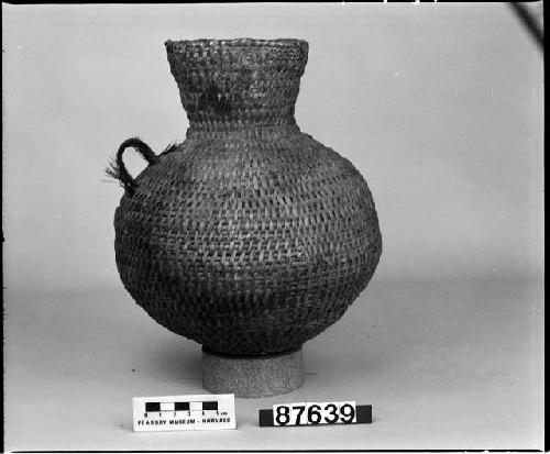 Water jug from the collection of T.V. Keam, 1892. Coiled, pitched.