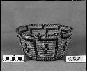 Basket bowl. Coiled, bundle foundation, non-interlocking stitches.