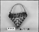 Heart-shaped or "cownose" basket. From unknown collection. Twill plaited.