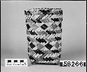 Cylindrical basket. From the collection of S. Williams. Double twill plaited.