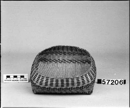 Utilitarian basket from unknown collection. Double twill plaited.