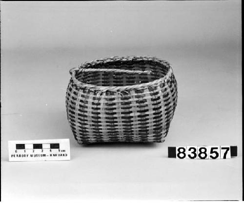 Carrying basket from the collection of W. McM. Woodworth, ca. 1896-1900. Plaited.