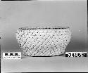 Basket bowl. From the collection of the Denver Art Museum. Coiled, bundle foundation, spaced looped stitches.
