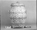Small potato basket or hamper made by Mary and Donald Sanipass. From the collection of C. Walsh. Plain plaited.