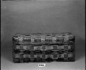 Covered storage basket purchased at Powwow station, N.H., ca. 1913. From the collection of L.W. Jenkins. Plain plaited.