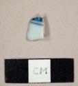 English porcelain sherd with blue decoration