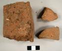 Brick fragments, including two brick tile fragments