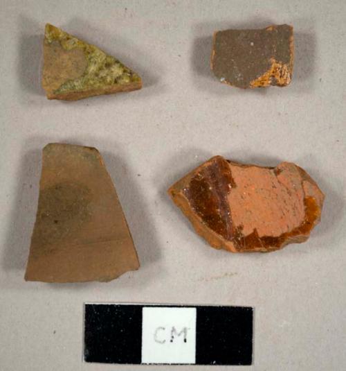 Lead glazed refined redware sherds