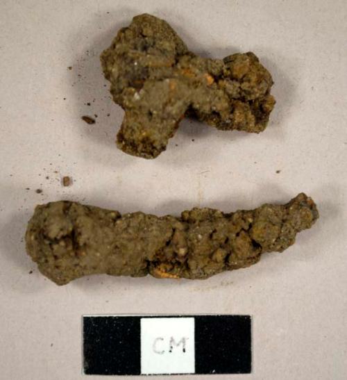 Nails and nail fragments, including one possible hand-wrought rose-headed nail