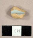 Tin glazed earthenware sherd with blue glaze