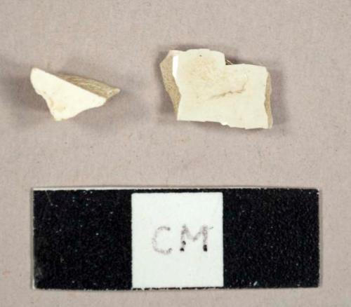 Whiteware and ironstone sherds