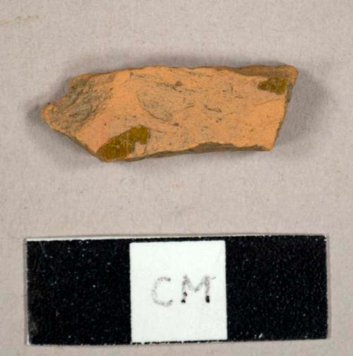 Lead glazed redware sherd