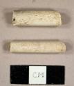 White kaolin pipe stem fragment