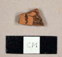 Lead glazed refined redware sherd