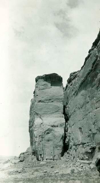 Scan of photograph from Judge Burt Cosgrove photo album.Leaning Rock P.B