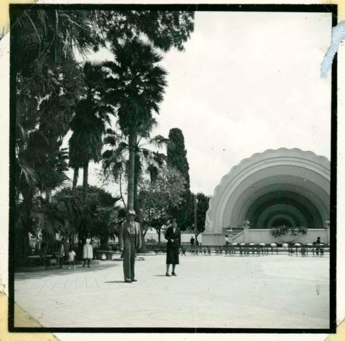 Scan of photograph from Judge Burt Cosgrove photo album.Plaza