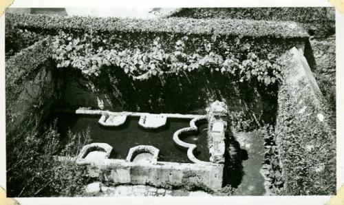 Scan of photograph from Judge Burt Cosgrove photo album.Pila from the roof