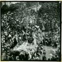 Scan of photograph from Judge Burt Cosgrove photo album.Good Friday Saints being carried onto the  "image"