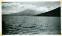 Scan of photograph from Judge Burt Cosgrove photo album.Lake Atitlan Atitlan volcano