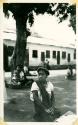 Scan of photograph from Judge Burt Cosgrove photo album.Woman at Santiago de Atitlan