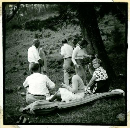 Scan of photograph from Judge Burt Cosgrove photo album.Easter Sunday picnic