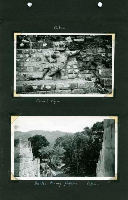 Scan of page from Judge Burt Cosgrove photo album. Copan