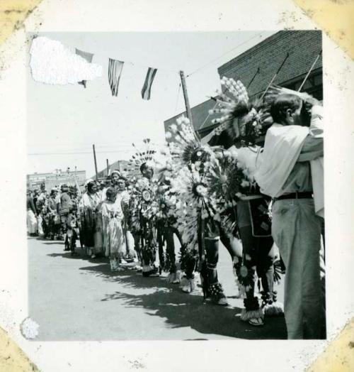 Scan of photograph from Judge Burt Cosgrove photo album.Ponca Oklahoma Indians

