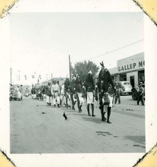 Scan of photograph from Judge Burt Cosgrove photo album.Santa Ana Night Dancers